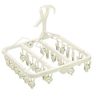 【ポイント20倍】洗濯物干し 洗濯ハンガー 約幅34cm 24ピンチ ホワイト 20個セット HOS 室内干小物干しハンガー 洗濯用品 ランドリー用品