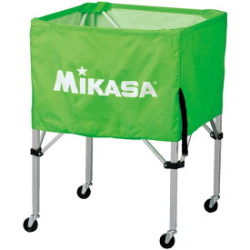 【ポイント20倍】MIKASA（ミカサ）器具 ボールカゴ 箱型・中（フレーム・幕体・キャリーケース3点セット） ライトグリーン 【BCSPS】