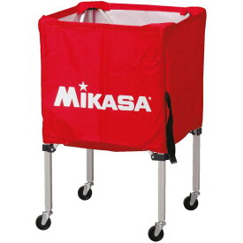 【ポイント20倍】MIKASA（ミカサ）器具 ボールカゴ 箱型・小（フレーム・幕体・キャリーケース3点セット） レッド 【BCSPSS】