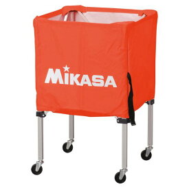 【ポイント20倍】MIKASA（ミカサ）器具 ボールカゴ 箱型・小（フレーム・幕体・キャリーケース3点セット） オレンジ 【BCSPSS】