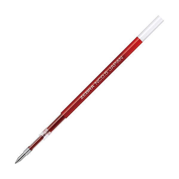 まとめ）ゼブラ 油性ボールペン替芯NC-0.5芯 赤 RNC5-R 1セット（10本