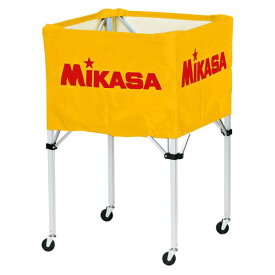 【ポイント20倍】MIKASA（ミカサ）器具 ボールカゴ 箱型・大（フレーム・幕体・キャリーケース3点セット） イエロー 【BCSPH】