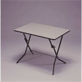【ポイント20倍】折りたたみテーブル 【幅90cm ニューグレー×ブラック】 日本製 スチールパイプ 『スタンドタッチテーブル』【代引不可】