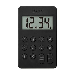 【ポイント20倍】(まとめ)タニタ デジタルタイマー100分計 ブラック TD-415-BK 1個【×10セット】
