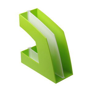 【ポイント20倍】(まとめ) ソニック ファイルボックス 仕切板付 A4タテ 背幅107mm グリーン FB-708-G 1個 【×10セット】