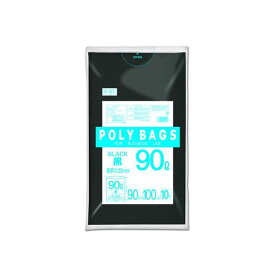 【ポイント20倍】（まとめ） オルディ ポリバッグ ビジネス 90L 0.05mm 黒 10枚 【×10セット】