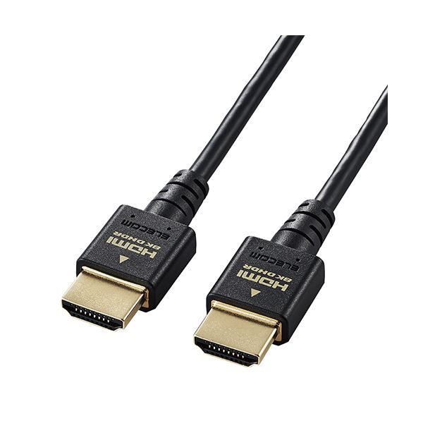 エレコム HDMI ケーブル HDMI2.1 ウルトラハイスピード スリム 8K4K対応 1.5m ブラック DH-HD21ES15BK