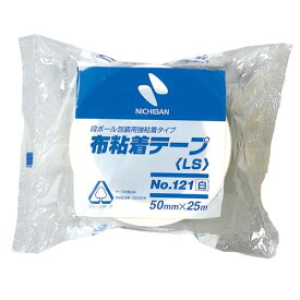 【ポイント20倍】(まとめ）ニチバン 布テープ 布粘着テープ 中軽量物封かん用 50mm×25M 白 1215-50 1215-50 【×20セット】