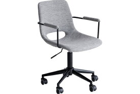 【ポイント20倍】キャスター付 デスクチェア グレー アームチェア オフィス 昇降式 コンパクト 回転チェア パソコンチェア 椅子 PCチェア テレワーク 在宅 リモートワーク Office Arm Chair -tihn- ch-3398