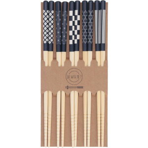 【クーポン配布中】【まとめ】お箸5本セット 和モダン 【×10セット】