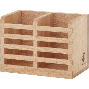 【クーポン配布中】【まとめ】木製カトラリー収納スタンド(仕切り付) ボヌール 【×4セット】