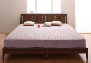 【クーポン配布中】【単品】20色から選べる!マイクロファイバー パッド一体型ボックスシーツ 中わた通常タイプ ワイドキング