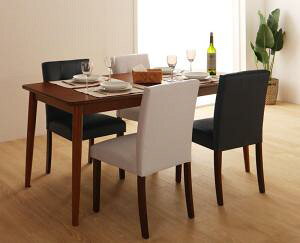 【クーポン配布中】さっと拭ける PVCレザーダイニング fassio ファシオ 5点セット(テーブル+チェア4脚) W150 ダイニングテーブルセット 引き出し付き 収納 天然木 木目 食卓 リビング キッチン