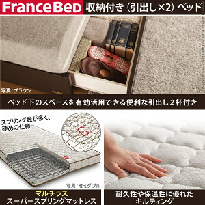 ヘッドボードレスベッド〔バート〕収納なしシングルマルチラススーパースプリングマットレスセット