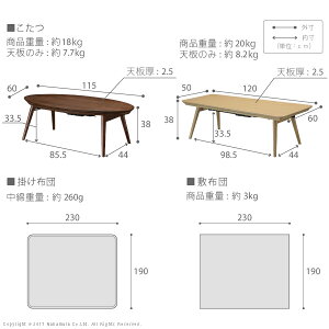フラットヒーター折れ脚こたつ〔アロー〕+北欧柄ふんわりニットこたつ掛布団+撥水フランネルこたつ敷布団3点セット