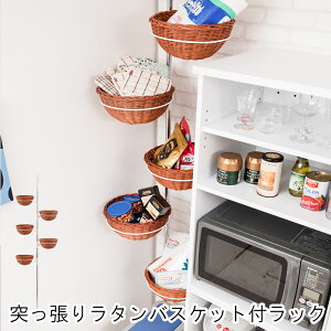 【クーポン配布中】突っ張り式掃除機ストッカー ホワイト ブラック