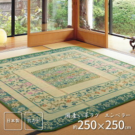 【クーポン配布中&スーパーSALE対象】国産い草ラグ（裏貼り） エンペラー 250×250cm