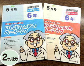 【おうちで勉強】家庭学習教材いちぶんのいちベーシック（基礎学習用）小学6年生用2ヶ月分発送