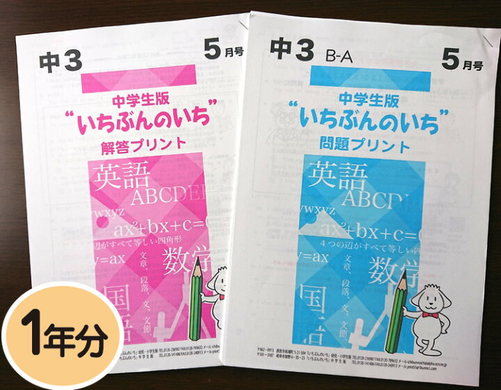 楽天市場】【通信教材】家庭学習教材いちぶんのいち教科書対応版中学3 