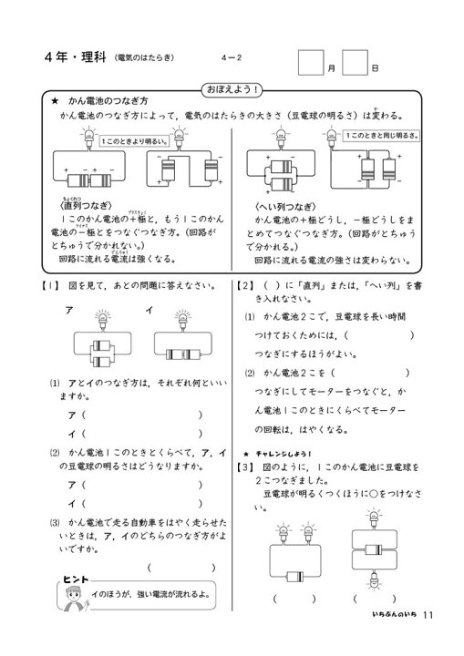 楽天市場 おうちで勉強 家庭学習教材いちぶんのいち別冊小学理科４年生 まとめて１年分 いちぶんのいち ももも倶楽部