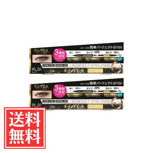 excel エクセル パーフェクトアイライナー NPL01 ブラック 0.8g x 2個 セット 送料無料