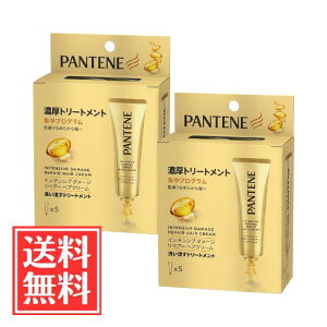 P&G パンテーン 洗い流すトリートメント インテンシブ ダメージリペアー ヘアクリーム 使い切りサイズ 15gx5本 x 2個 セット 送料無料