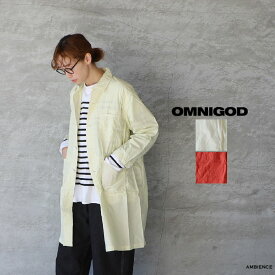 【SALE セール 50%OFF】OMNIGOD オムニゴッドタイプライタークロス ワークコート レディース レモン テラコッタ ライトアウター ゆうパック発送