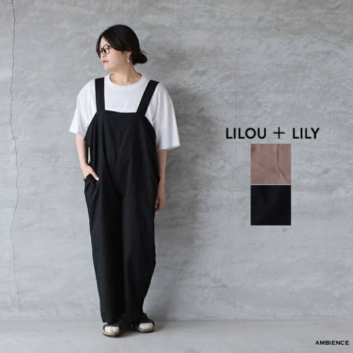 楽天市場】LILOU+LILY リルアンドリリーコットンレーヨンサロペット 