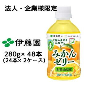 【法人・企業様限定販売】 伊藤園 ニッポンエール みかん ゼリー PET 280 g × 48 本 (24本 × 2ケース) 送料無料 43167