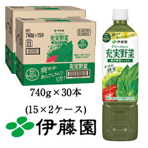 【個人様購入可能】 伊藤園 充実野菜 緑の野菜ミックス PET 740g ×30本 (15本×2ケース) 送料無料 49896