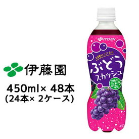 【個人様購入可能】 伊藤園 ぶどう スカッシュ PET 450ml ×48 本 (24本 × 2ケース) 送料無料 43181