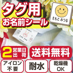 お名前シール タグ 洋服 アイロン不要 洋服タグ用 ノンアイロン 貼るだけ 名前シール おなまえシール 耐水 防水 入学