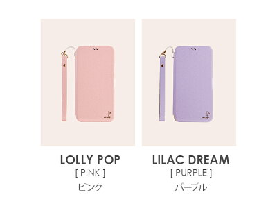 iPhoneX【Uniq】ハンドストラップ付PUレザー手帳型ケース/PUレザー/Lolita