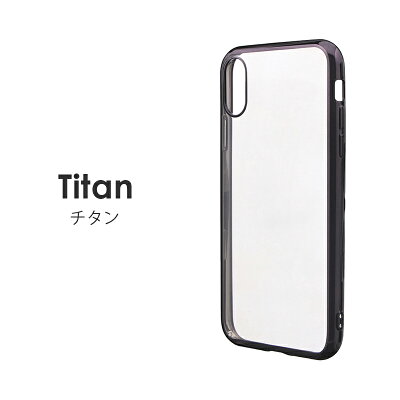 iPhoneXRクリアケースソフトケース剛柔メタル塗装ソフトケースアイフォン