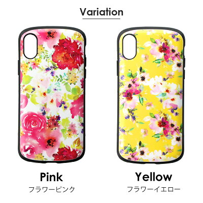 iPhoneXSiPhoneX耐衝撃ハイブリッドケースPALLETDesignフラワー花柄