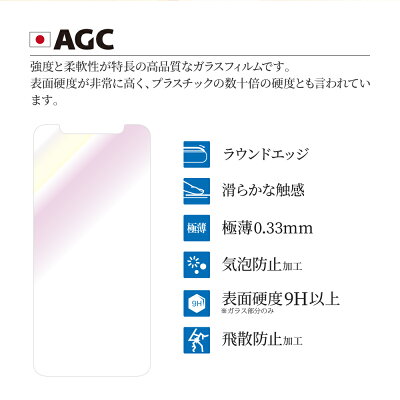 iPhoneXSMax【30日間保証】ガラスフィルム「GLASSPREMIUMFILM」覇龍日本品質スタンダードサイズ高光沢/ブルーライトカット/0.33mm