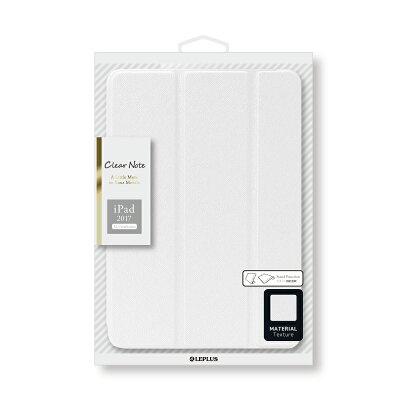 iPadPro12.9インチ(2017)背面クリアフラップケース「ClearNote」ブラック/ホワイト/ブルー