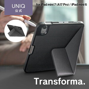 Uniq j[N iPad mini (A17 Pro)/iPad mini 6 Y^ ܂ݎP[X TRANSFORMA Apple Pencilpz_[t `R[ 21PDM6-TRSFGRY