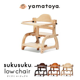 すくすくローチェア2(ツー) 大和屋 yamatoya すくすくチェア キッズチェア ベビーチェア 子供用椅子 リビングチェア 木製 ロータイプ ローチェア テーブル付 ガード付【YK06b】