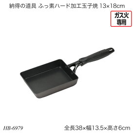 納得の道具 ふっ素ハード加工玉子焼13×18cm HB-6979 片手フライパン ガス火専用 卵焼き器 調理器具 調理用品 キッチン用品 おすすめ おしゃれ パール金属 納得の道具シリーズ