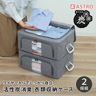 【店内最大20%OFFクーポン】衣類収納 収納ケース 収納ボックス 収納袋 衣類収納袋 グレー 2個組 活性炭消…