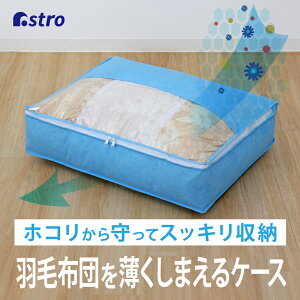 【期間限定特価】羽毛布団 収納ケース 収納ボックス ライトブルー SMS不織布製 掛け布団 収納袋薄型 通気性が良くバリア性が高い 軽圧縮 中身が見える 透明窓 積み重ね 縦置き 横置き 保管