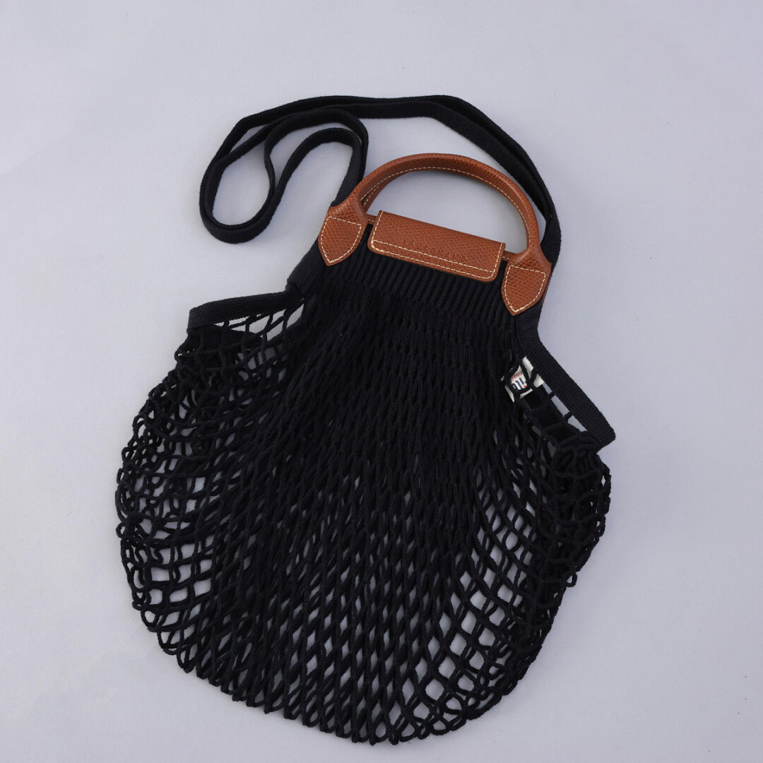 ロンシャン LONGCHAMP ハンドバッグ Lサイズ バッグ ショルダーバッグ ネットバッグ メッシュバッグ プリアージュ フィレ ブラック エクリュ ロンシャンバッグ LE PLIAGE FILET 10121 HVH レディース【RSL】 - メイン画像 5