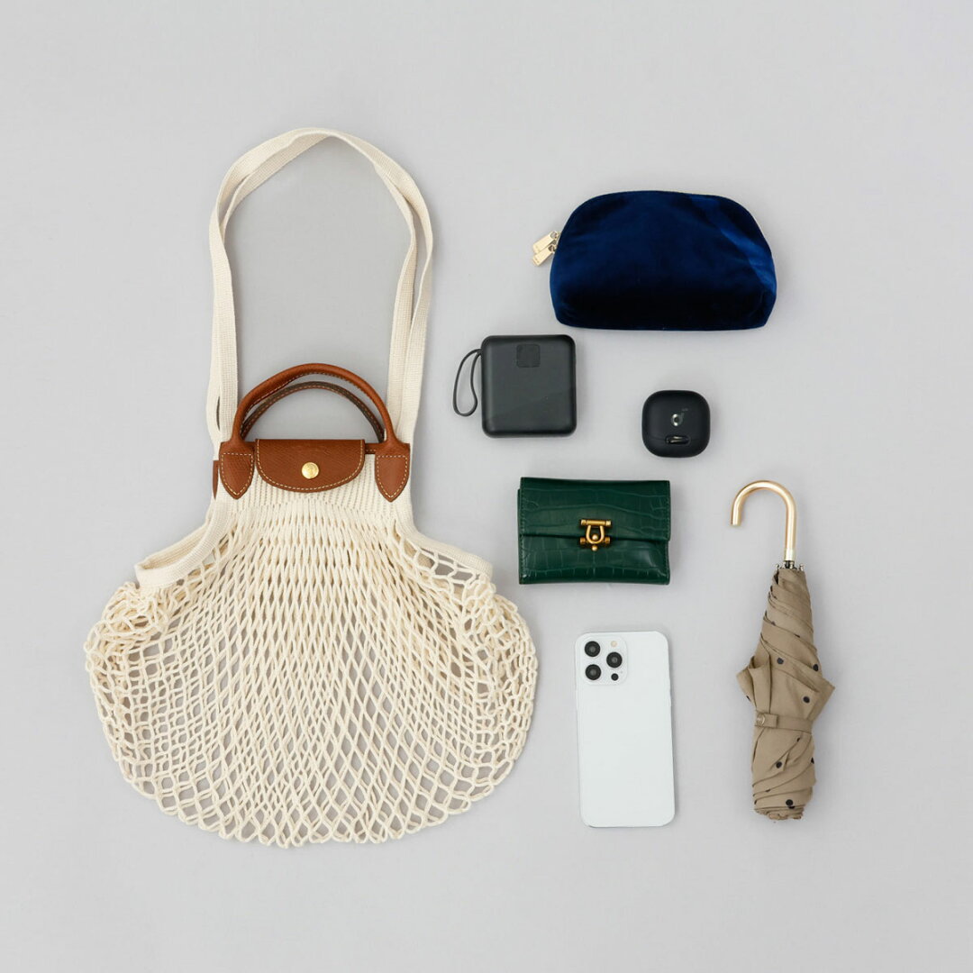 ロンシャン LONGCHAMP ハンドバッグ Lサイズ バッグ ショルダーバッグ ネットバッグ メッシュバッグ プリアージュ フィレ ブラック エクリュ ロンシャンバッグ LE PLIAGE FILET 10121 HVH レディース【RSL】 - メイン画像 8