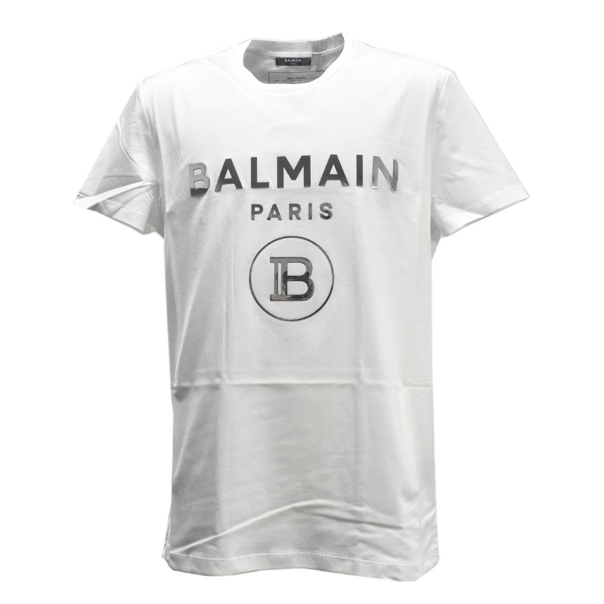 【送料無料！】あす楽対応！ 【P5倍 3/13～3/16】 バルマン BALMAIN メンズTシャツ 半袖 メンズ ロゴ コットン ホワイト TH11601 T-SHIRT BLANC 0FA WHITE I231