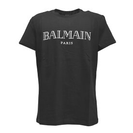 バルマン BALMAIN メンズTシャツ 半袖 メンズ ロゴ コットン ブラック TH11601 T-SHIRT NOIR 0PA BLACK I312