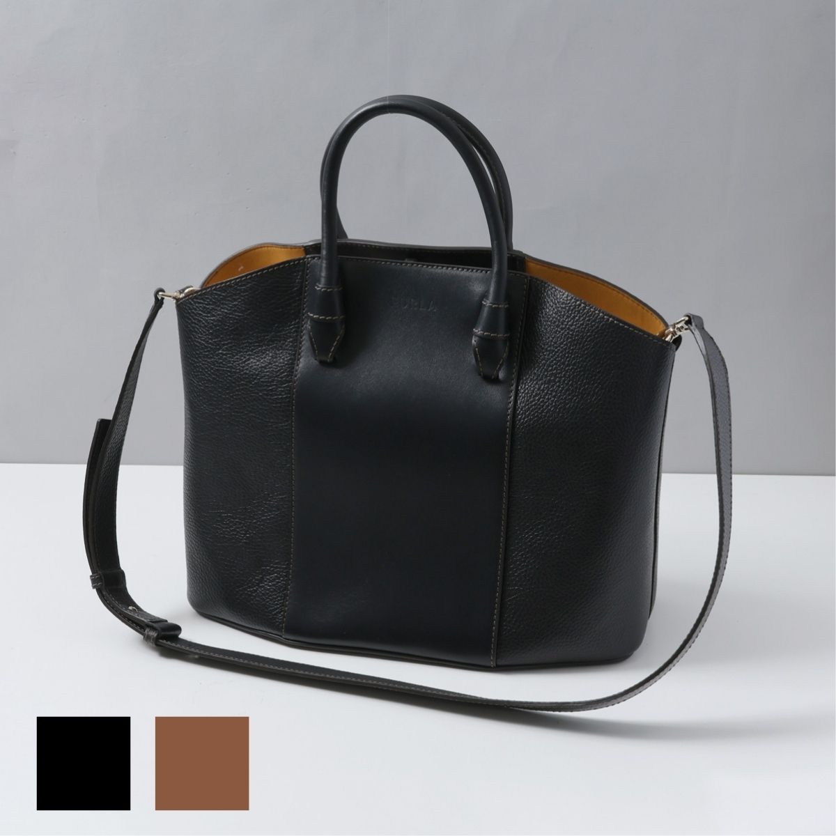 【9/5限定！2人に1人が当選★エントリーで最大100％ポイントバック】フルラ FURLA ハンドバッグ バッグ Lサイズ ショルダー クロスボディ ミアステラ A4対応 通勤 ビジネス 黒 レザー 本革 WB00333 BX0053 FURLA MIASTELLA L TOTE レディース