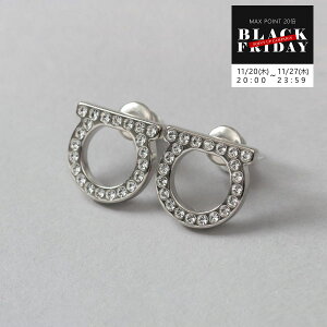 tFK FERRAGAMO sAX K`[j NX^ Vo[ uh  ANZT[ 760122 696574 ORECCHINI STUD STRAS12 CRYSTAL+PLDLUC fB[X