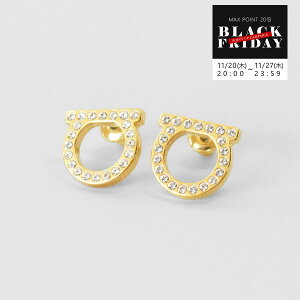 tFK FERRAGAMO sAX K`[j NX^ S[h uh  ANZT[ 760122 696573 ORECCHINI STUD STRAS12 CRYSTAL+OROGLUC fB[X