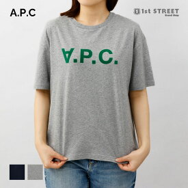 【6/5限定！2人に1人が当選★エントリーで最大100％ポイントバック】アーペーセー A.P.C. Tシャツ 半袖 カットソー クルーネック コットン ロゴ おしゃれ ブランド 高級 F26325 COFDW レディース